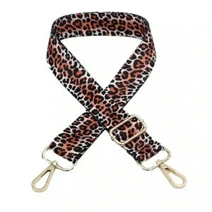 NEW Wide Cheetah Print Crossbody Strap Camera Handbag Replacement Purse Gold